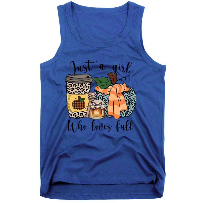 Just A Who Loves Fall Pumpin Spice Latte Cute Autumn Gift Tank Top