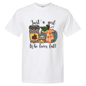 Just A Who Loves Fall Pumpin Spice Latte Cute Autumn Gift Garment-Dyed Heavyweight T-Shirt