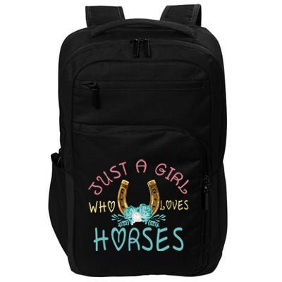 Just A Who Loves Horses Riding Cow Outfits Ns Gift Impact Tech Backpack