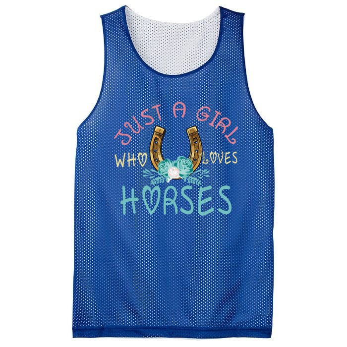 Just A Who Loves Horses Riding Cow Outfits Ns Gift Mesh Reversible Basketball Jersey Tank