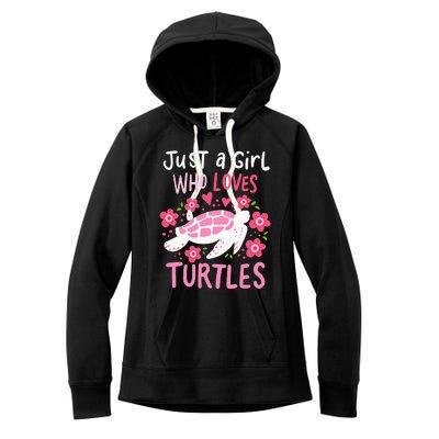 Just a Who Loves Turtles Turtle Gift Women's Fleece Hoodie