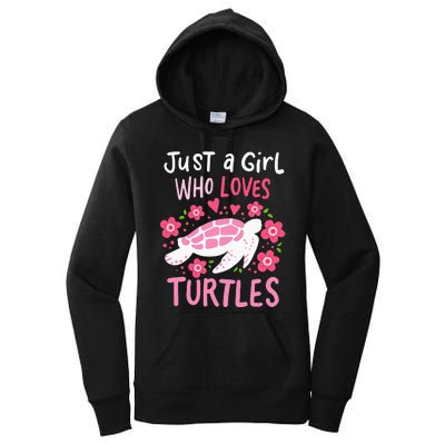 Just a Who Loves Turtles Turtle Gift Women's Pullover Hoodie