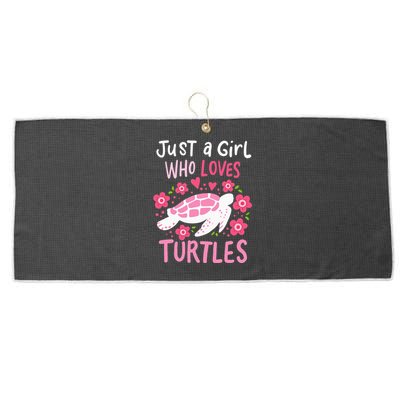 Just a Who Loves Turtles Turtle Gift Large Microfiber Waffle Golf Towel