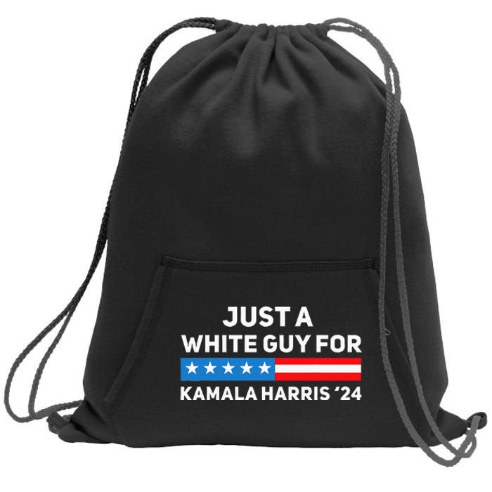 Just A White Guy For Kamala Harris 2024 President Election Sweatshirt Cinch Pack Bag