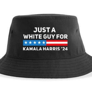 Just A White Guy For Kamala Harris 2024 President Election Sustainable Bucket Hat