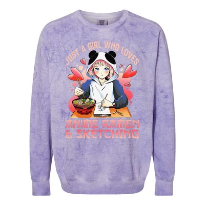 Just A  Who Loves Anime Ra And Sketching Japan Anime Colorblast Crewneck Sweatshirt