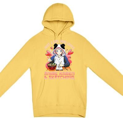 Just A  Who Loves Anime Ra And Sketching Japan Anime Premium Pullover Hoodie