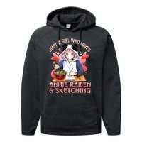 Just A  Who Loves Anime Ra And Sketching Japan Anime Performance Fleece Hoodie