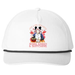 Just A  Who Loves Anime Ra And Sketching Japan Anime Snapback Five-Panel Rope Hat