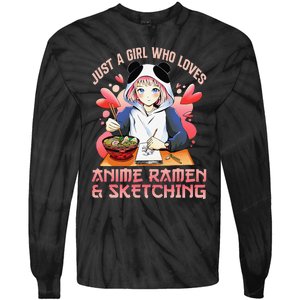 Just A  Who Loves Anime Ra And Sketching Japan Anime Tie-Dye Long Sleeve Shirt