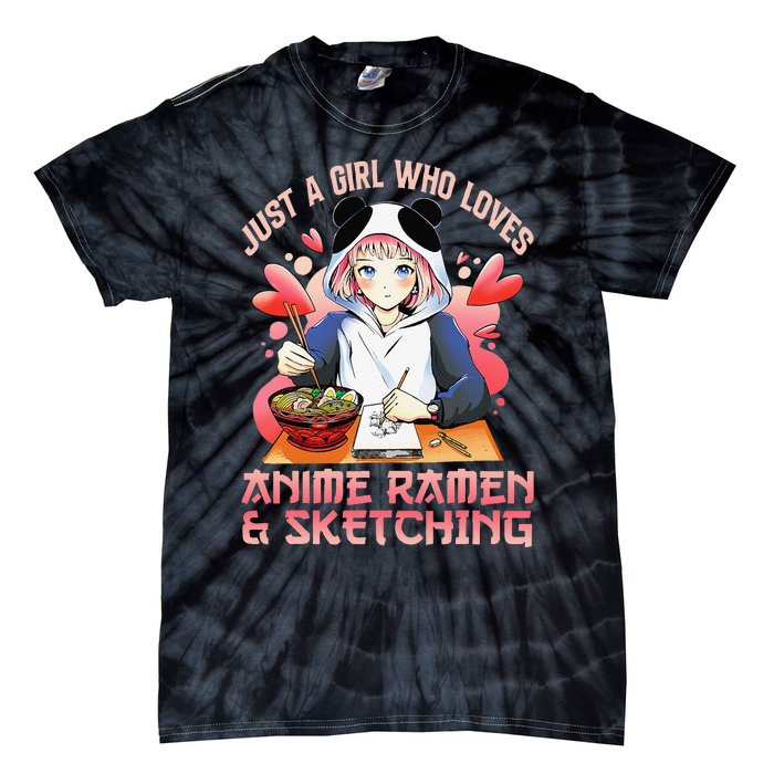 Just A  Who Loves Anime Ra And Sketching Japan Anime Tie-Dye T-Shirt