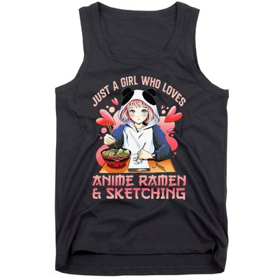 Just A  Who Loves Anime Ra And Sketching Japan Anime Tank Top