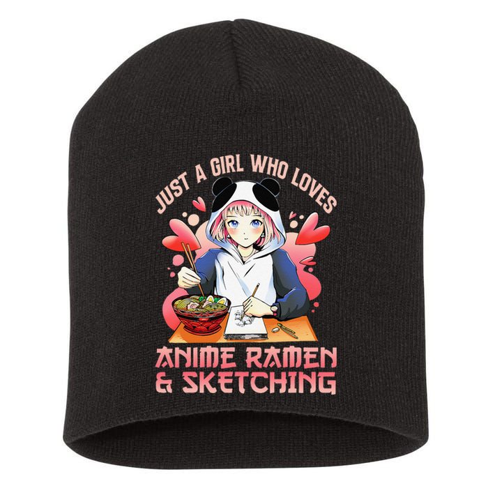 Just A  Who Loves Anime Ra And Sketching Japan Anime Short Acrylic Beanie