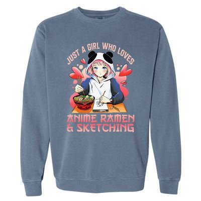 Just A  Who Loves Anime Ra And Sketching Japan Anime Garment-Dyed Sweatshirt