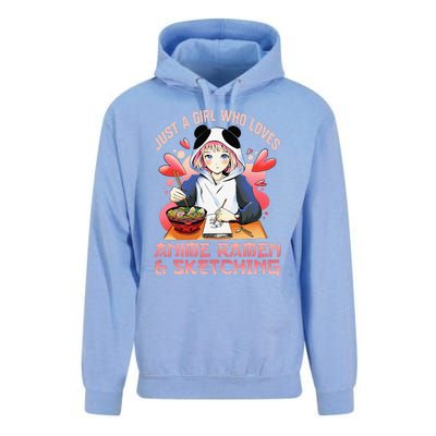 Just A  Who Loves Anime Ra And Sketching Japan Anime Unisex Surf Hoodie