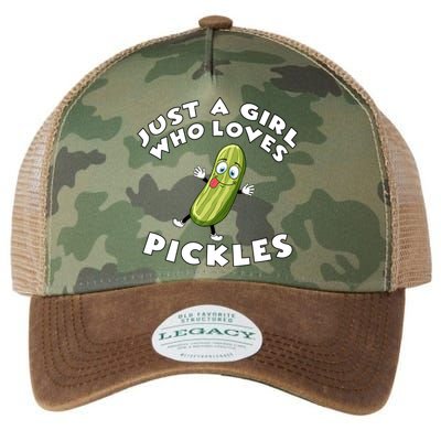 Just A Who Loves Pickles Cool Gift Pickle Lover's Gift Legacy Tie Dye Trucker Hat