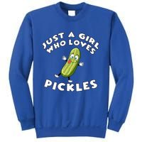 Just A Who Loves Pickles Cool Gift Pickle Lover's Gift Sweatshirt