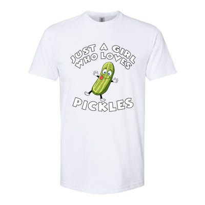 Just A Who Loves Pickles Cool Gift Pickle Lover's Gift Softstyle® CVC T-Shirt