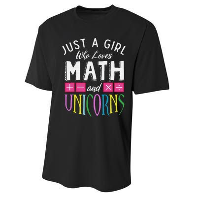 Just a  who loves Math & Unicorns Funny Mathematics Performance Sprint T-Shirt