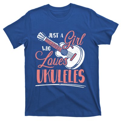 Just A Who Loves Ukuleles Ukulele Gift T-Shirt