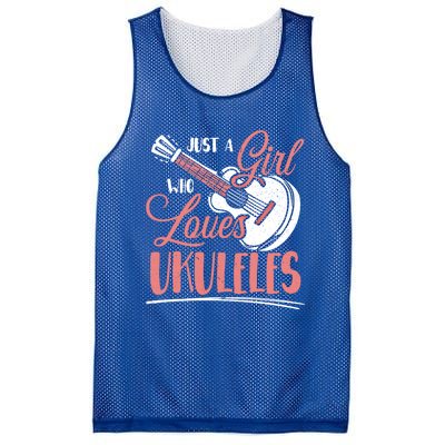 Just A Who Loves Ukuleles Ukulele Gift Mesh Reversible Basketball Jersey Tank