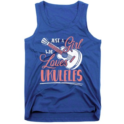 Just A Who Loves Ukuleles Ukulele Gift Tank Top