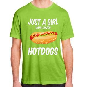 Just A Who Loves Hotdogs Cuts Hot Dog Birthday Adult ChromaSoft Performance T-Shirt