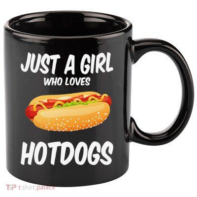 Just A Who Loves Hotdogs Cuts Hot Dog Birthday 11oz C Handle Ceramic Mug