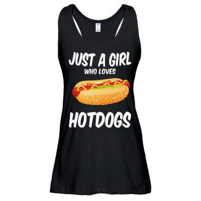Just A Who Loves Hotdogs Cuts Hot Dog Birthday Ladies Essential Flowy Tank