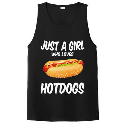 Just A Who Loves Hotdogs Cuts Hot Dog Birthday PosiCharge Competitor Tank