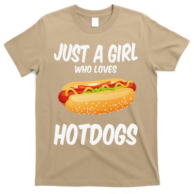 Just A Who Loves Hotdogs Cuts Hot Dog Birthday T-Shirt