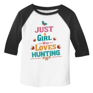 Just A Who Loves Hunting Great Gift Toddler Fine Jersey T-Shirt