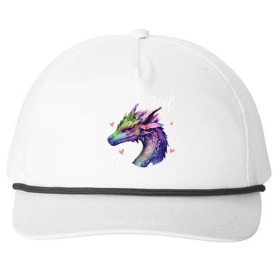 Just A Who Loves Dragons Cute Dragon Watercolor Snapback Five-Panel Rope Hat