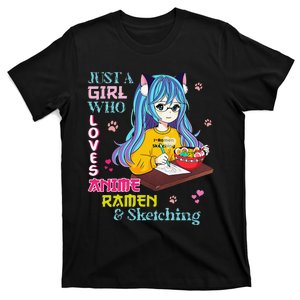 Just A  Who Loves Anime Ra And Sketching T-Shirt