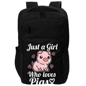 Just A Who Loves Pigs Cute Pig Costume Funny Gift Impact Tech Backpack