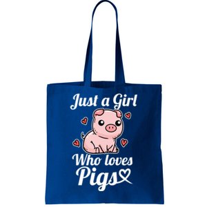 Just A Who Loves Pigs Cute Pig Costume Funny Gift Tote Bag