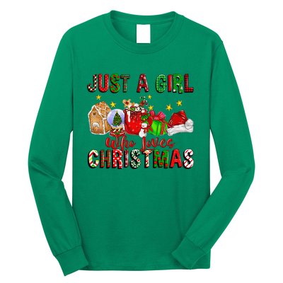 Just A Who Loves Christmas Coffee Drinking Lover Gifts Long Sleeve Shirt