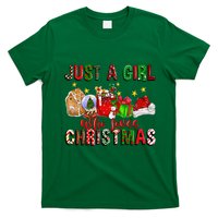 Just A Who Loves Christmas Coffee Drinking Lover Gifts T-Shirt