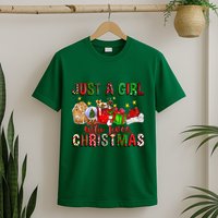 Just A Who Loves Christmas Coffee Drinking Lover Gifts T-Shirt