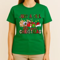 Just A Who Loves Christmas Coffee Drinking Lover Gifts T-Shirt