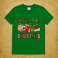 Just A Who Loves Christmas Coffee Drinking Lover Gifts T-Shirt
