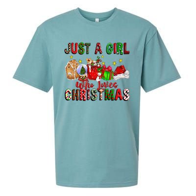 Just A Who Loves Christmas Coffee Drinking Lover Gifts Sueded Cloud Jersey T-Shirt