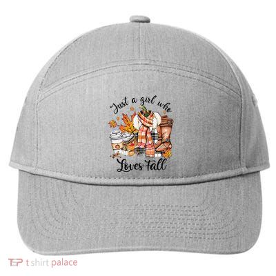 Just A Who Loves Fall Pumpkin Spice Autumn 7-Panel Snapback Hat