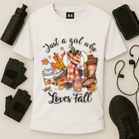 Just A Who Loves Fall Pumpkin Spice Autumn Cooling Performance Crew T-Shirt
