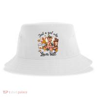 Just A Who Loves Fall Pumpkin Spice Autumn Sustainable Bucket Hat