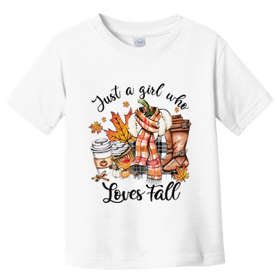Just A Who Loves Fall Pumpkin Spice Autumn Toddler T-Shirt