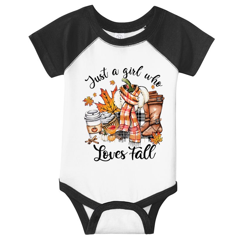 Just A Who Loves Fall Pumpkin Spice Autumn Infant Baby Jersey Bodysuit