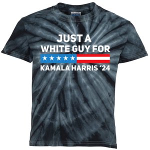 Just A White Guy For Kamala Harris 2024 President Election Kids Tie-Dye T-Shirt