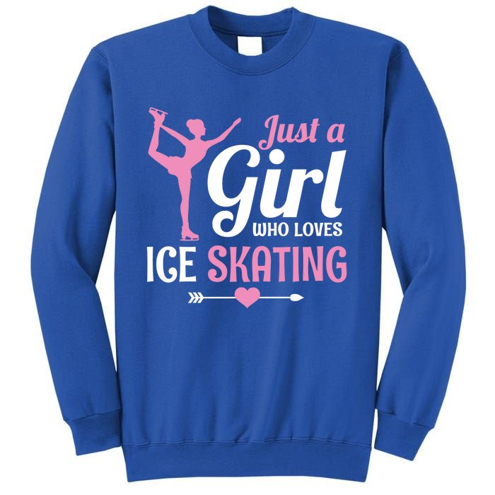 Just A Who Loves Ice Skating Figure Skate Skater Gift Cute Gift Sweatshirt