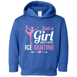 Just A Who Loves Ice Skating Figure Skate Skater Gift Cute Gift Toddler Hoodie